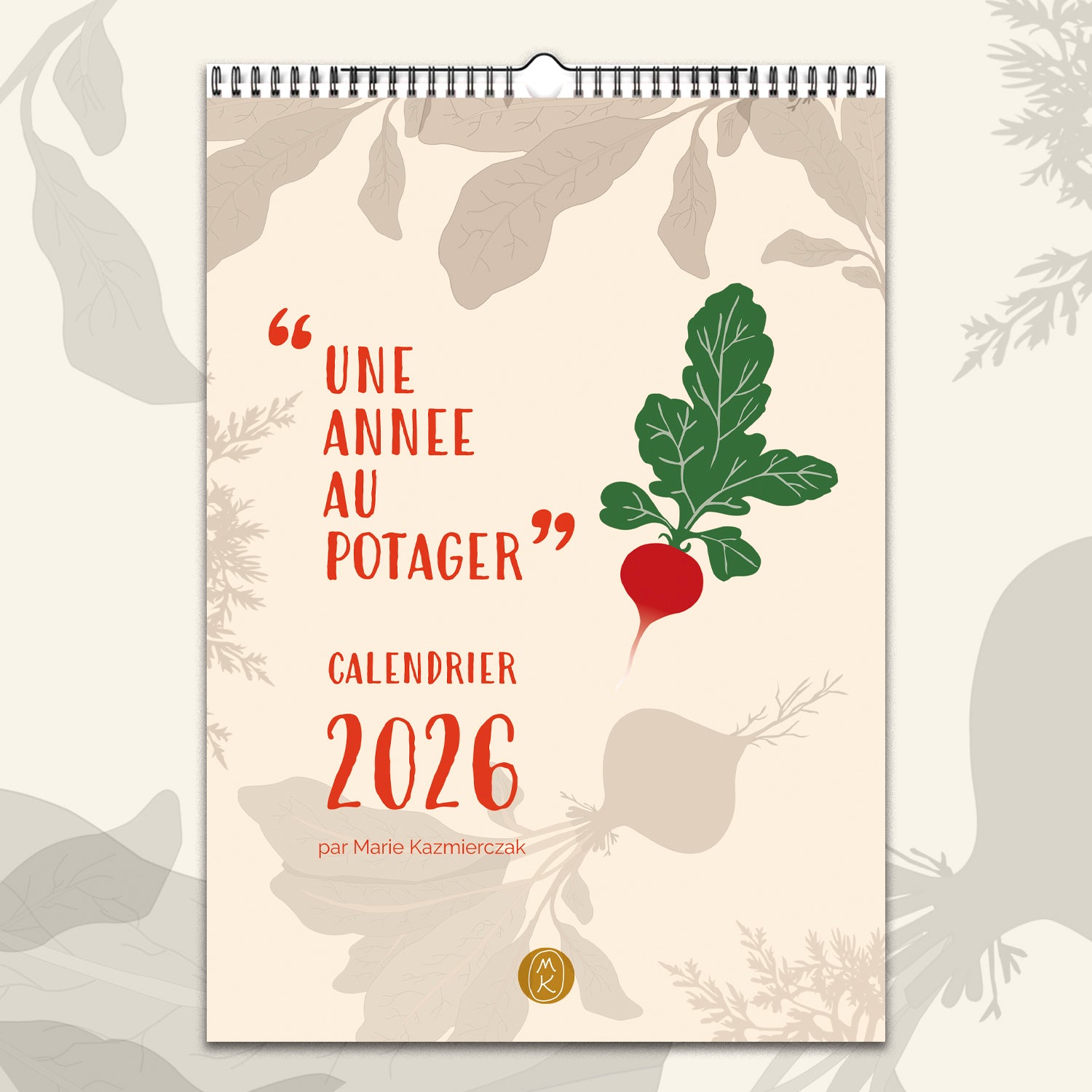 Calendrier mural 2026 "Une année au potager"