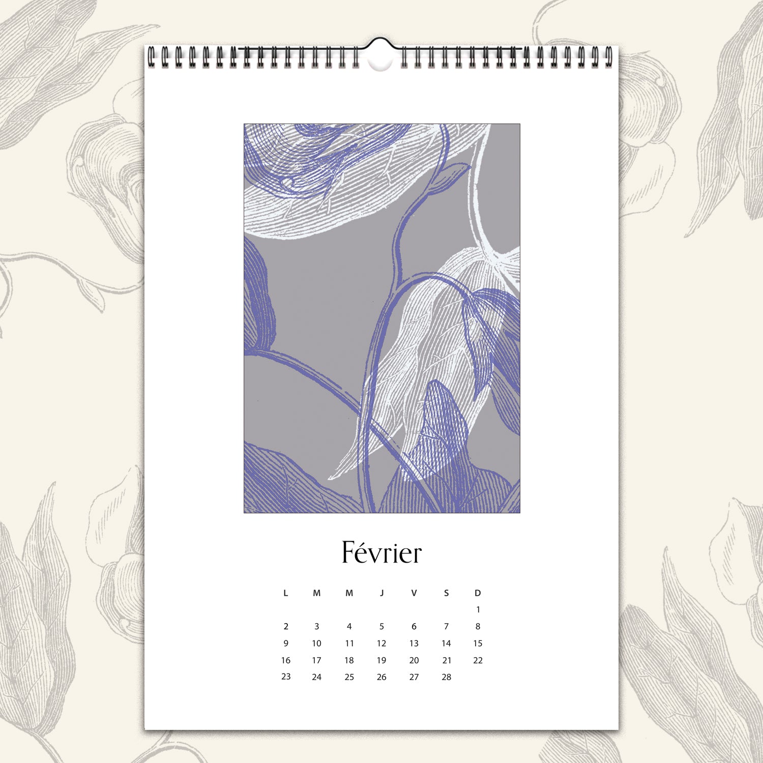 Calendrier mural 2026 " Les Volutes"