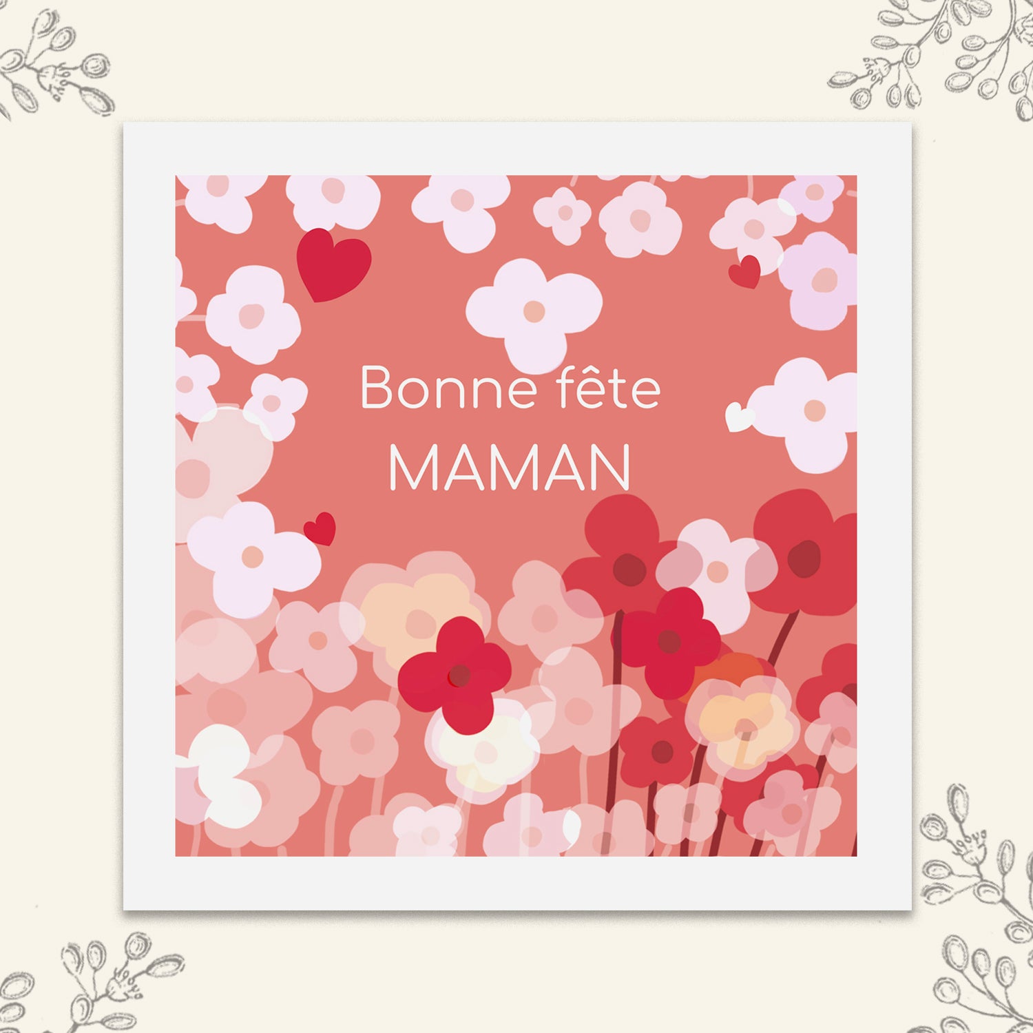 Carte carrée - Bonne fête !