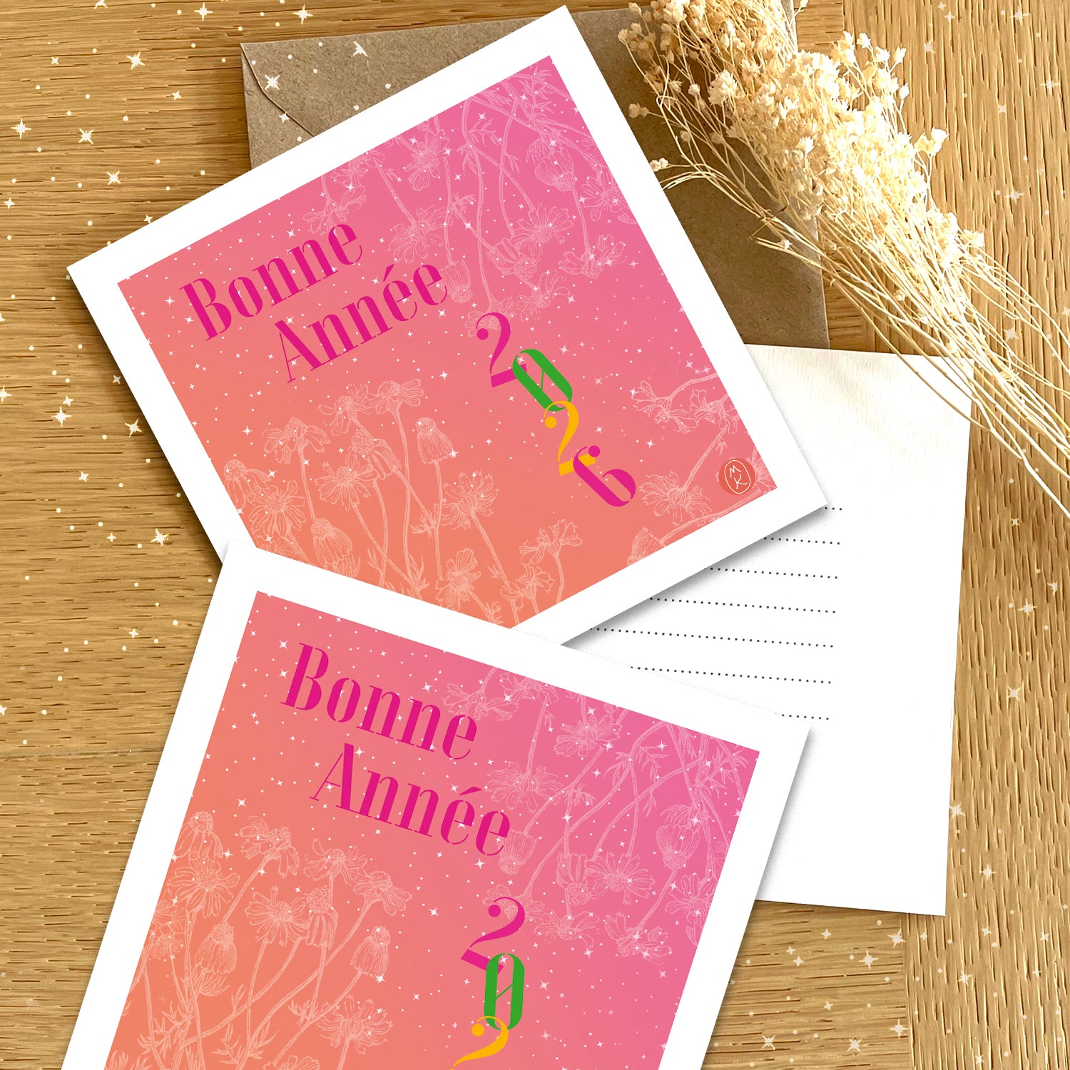 Carte carrée - Bonne Année 2026