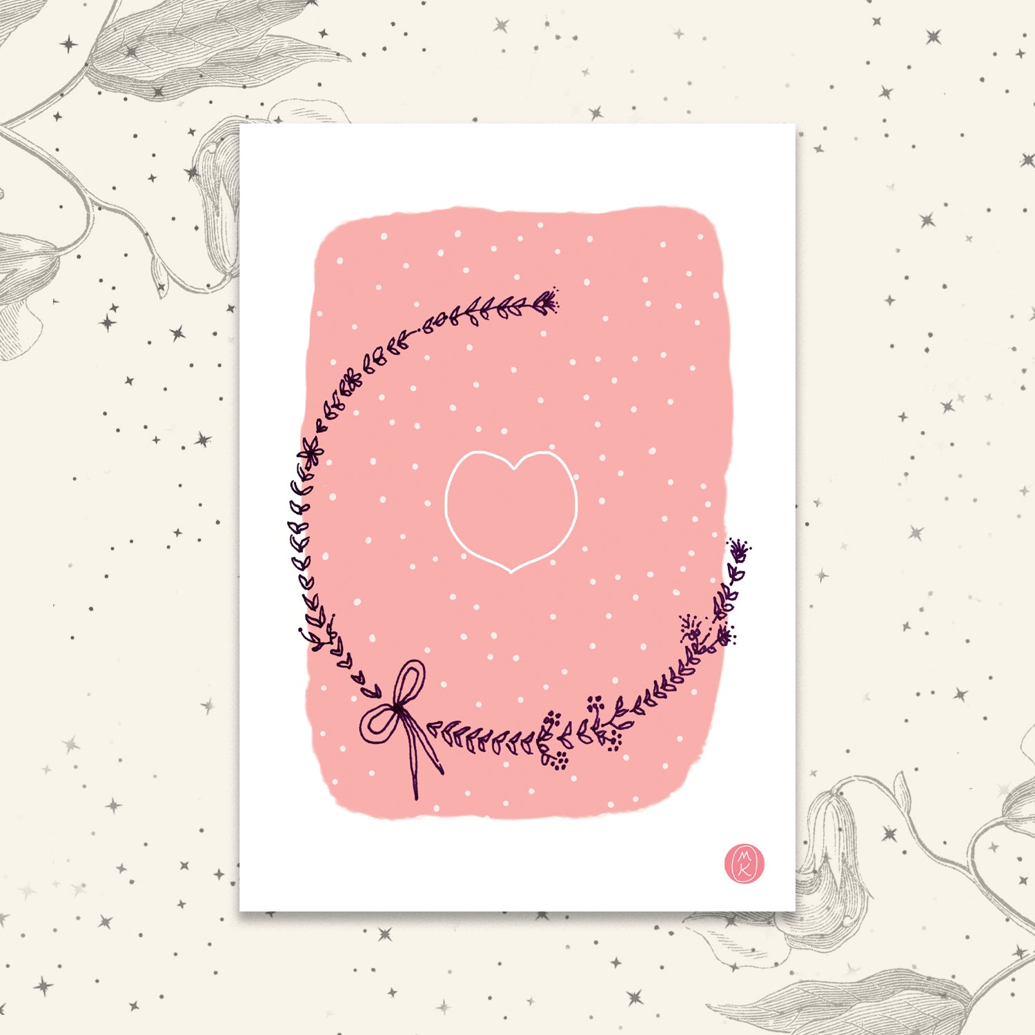 Carte de Vœux A6 _ Cœur