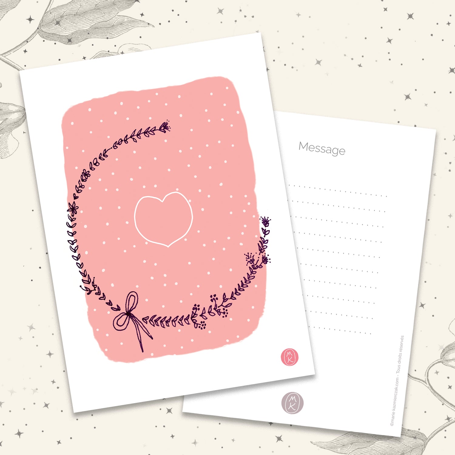 Carte de Vœux A6 _ Cœur