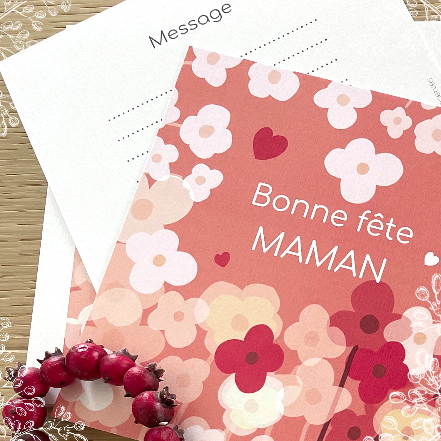Carte carrée - Fête des Mamans