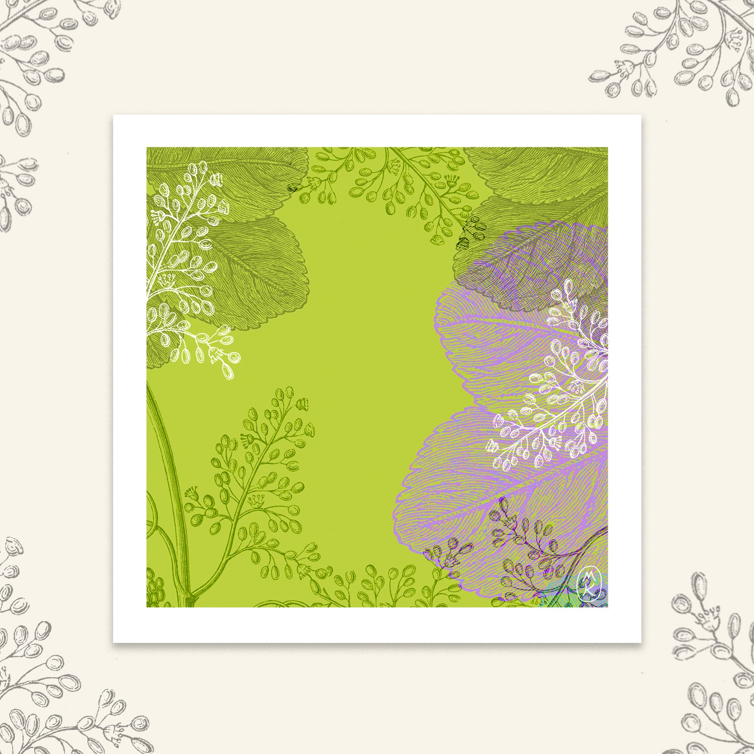 Carte carrée -Le Printemps !