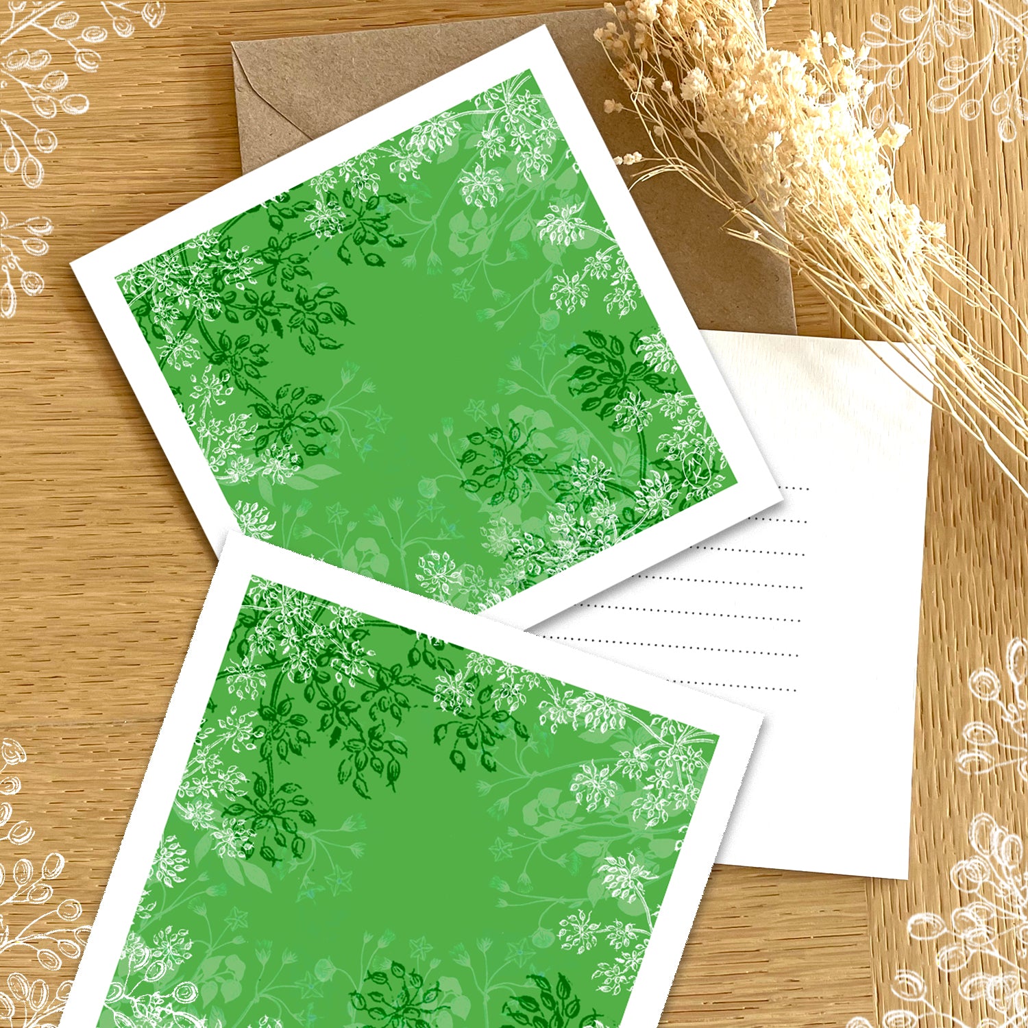 Carte carrée - Vert Printemps !