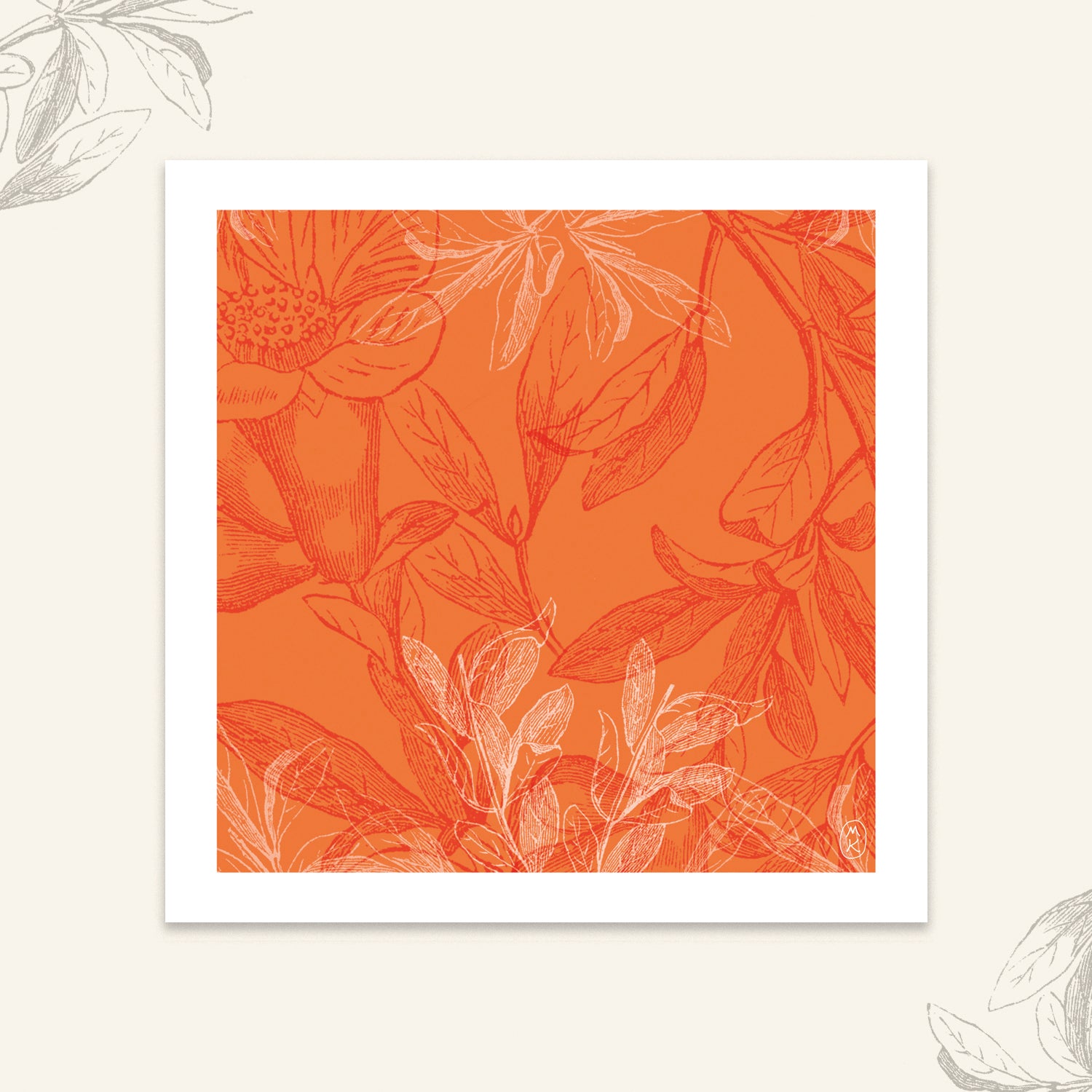 Carte carrée - Terracotta
