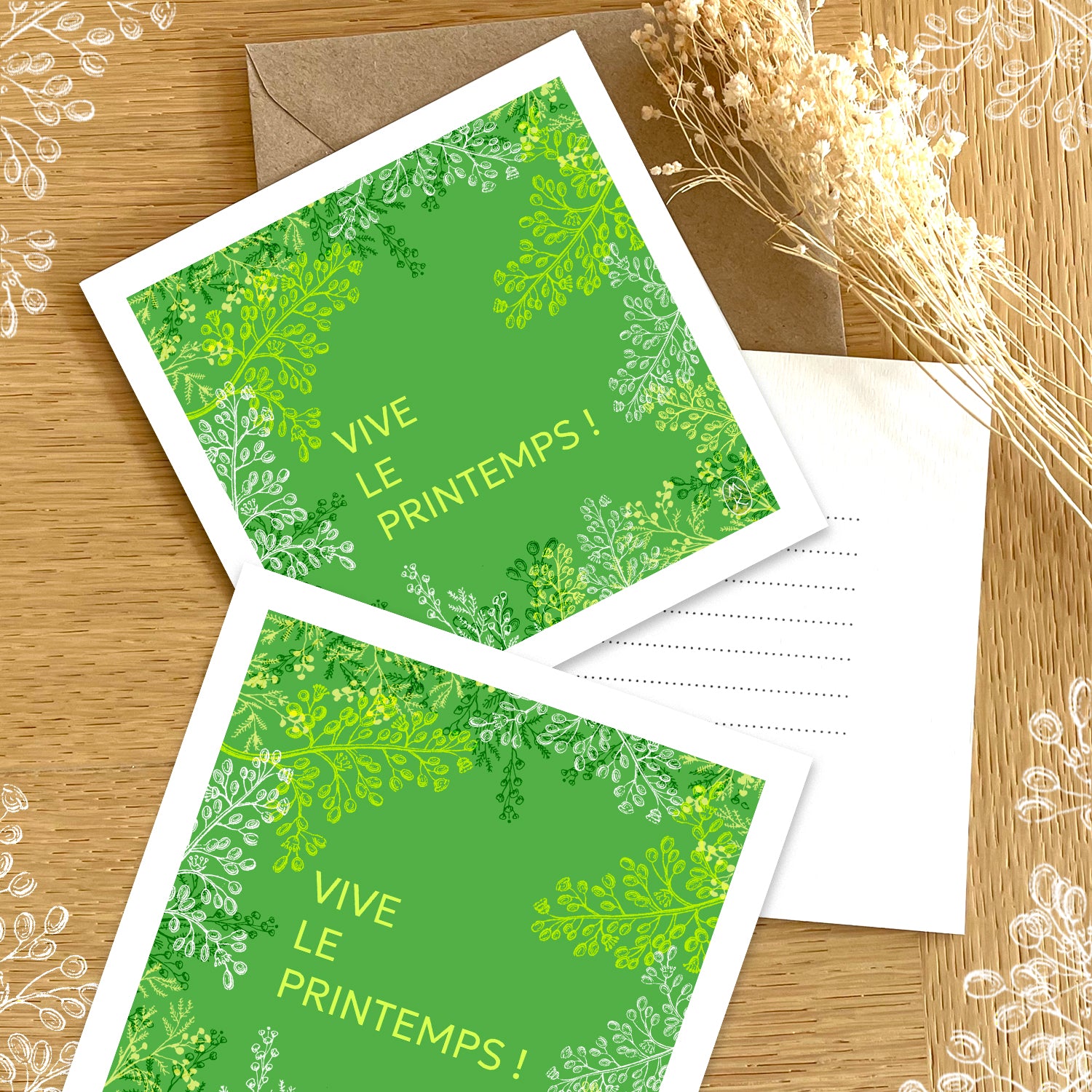 Carte carrée - Vive le Printemps !