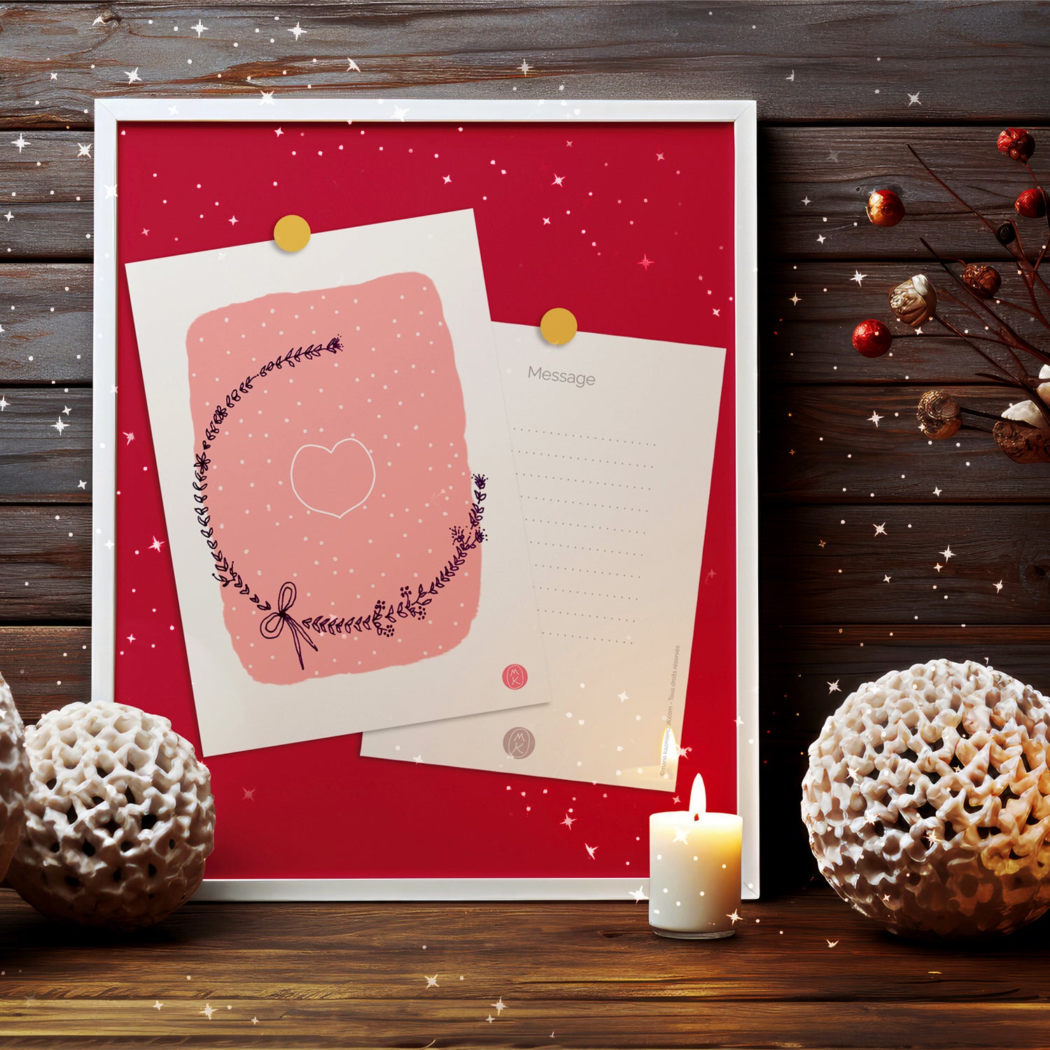 Carte de Vœux A6 _ Cœur