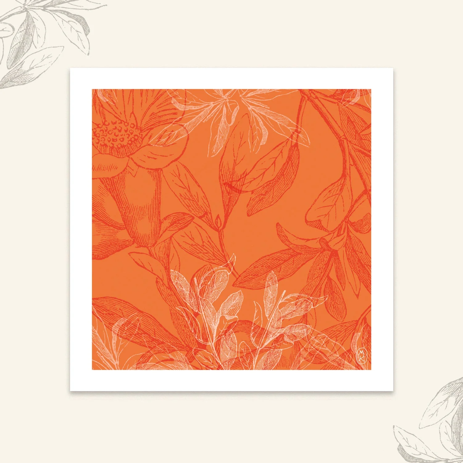 Carte carrée - Terracotta