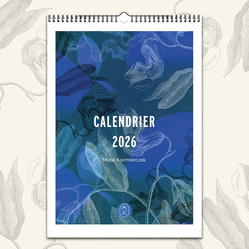 Calendrier mural 2026 " Les Volutes", 